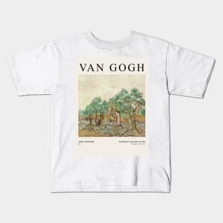 Vincent van Gogh Exhibition Painting The Olive Orchard 1889 Kids T-Shirt